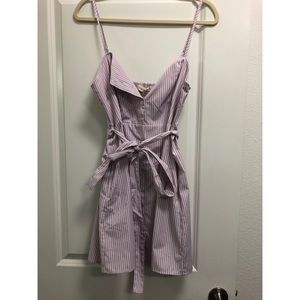 Pink and white dress